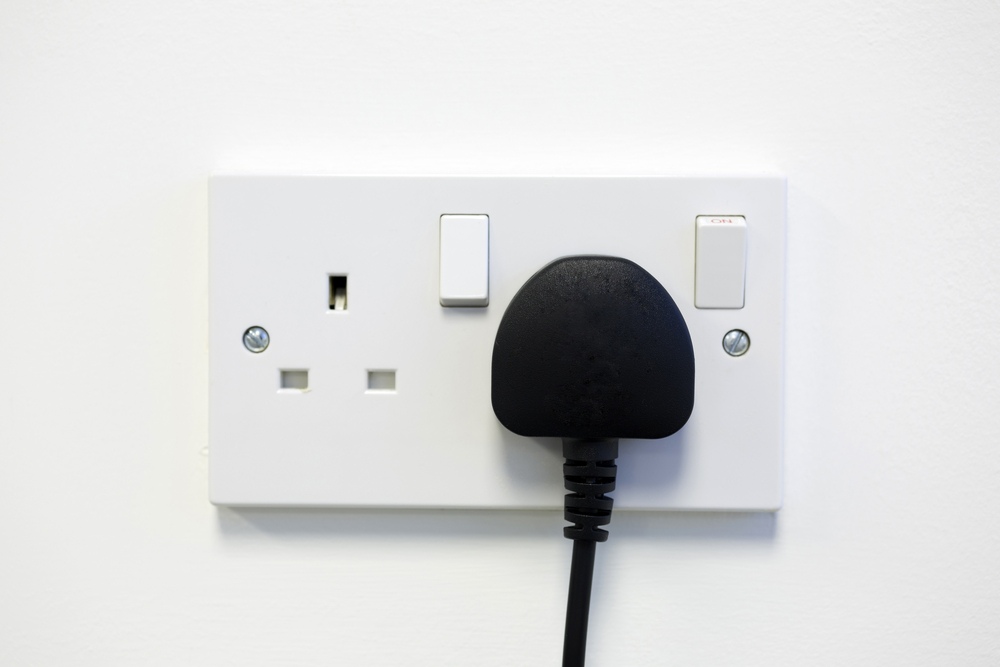 British wall double plug socket-1